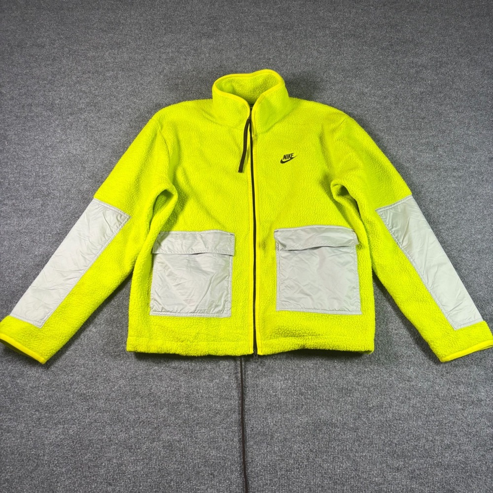 Nike Jacket Mens Medium Volt Fleece Full Zip Activewear DD5021-345